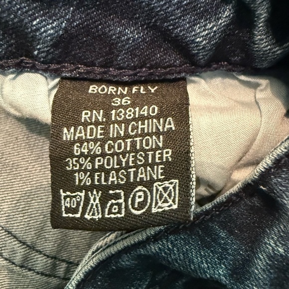 Born Fly Cloud Hopper Patched/Logo Jeans. Men's Size 36 - Picture 9 of 11